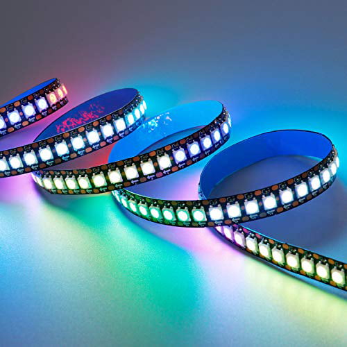 downstairs impose Drought KXZM WS2812B Individually Addressable LED Strip 3.3ft 144Pixels, 5050 SMD  5V RGB Dream Color No-Waterproof IP33 Black PCB LED Strips Light for DIY  Projects - Walmart.com