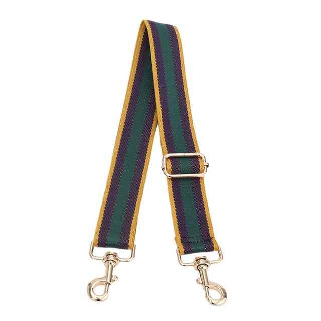 Minnieouse Bolso bandolera larga, correa de repuesto, bandolera de lona ancha, artesanía a mano, gancho giratorio de Metal, monedero tipo Bolsas de mensajero y de hombro amarillo verde