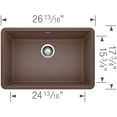 thumbnail image 5 of BLANCO PRECIS 27" Single Undermount - Cinder, 5 of 7