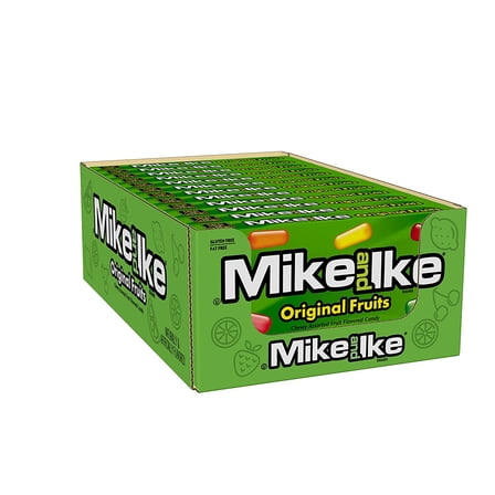 Mike and Ike Original Fruits Chewy Candy — 12 Pack — 5 oz Bag Each — Classic Assorted Fruit Flavors