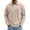 18#Khaki, variant on Mens Ribbed Texture Corduroy Polo Shirt Long Sleeve T Shirt Solid Color Loose Pullover with 3 Button Placket and Chest Pocket Casual Tops for Men Daily Weekend Outings Light Gray L