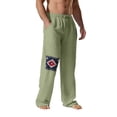 thumbnail image 5 of Pantalones largos para hombre, estampados, con cintura elástica y cordón, informales, holgados, de pierna recta, 5 of 5
