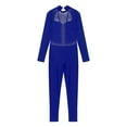 thumbnail image 3 of TiaoBug Womens One Piece Unitard Full Body Leotard Gymnastics Unitard Figure Skating Jumpsuit Bodysuit Catsuit Royal Blue M, 3 of 7