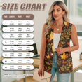 thumbnail image 7 of Uorisanigo Autumn Leaf Womens Vest Waistcoat Sleeveless Women's Suit Vest with Pockets Size S Open Front V Neck Vests Top Elegant Outerwear, 7 of 7