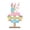 E, variant on CoreLiving Easter Tabletop Decorations Colorful Rustic Bunny Wooden Block Signs for Tiered Tray Farmhouse Happy Easter Centerpiece Decor for Home Kitchen Office Party