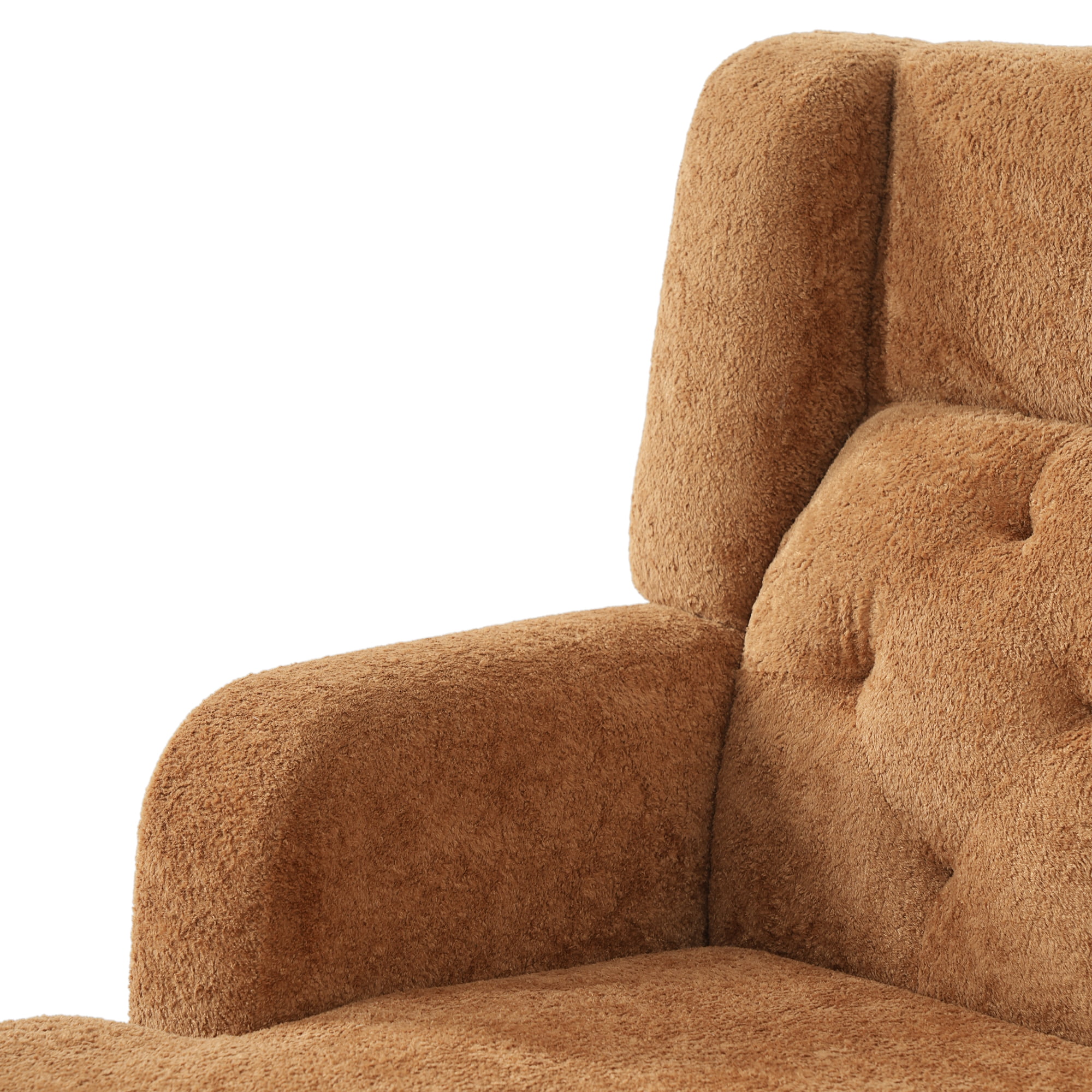 Leumius Accent Chair, Modern Tufted Armchair, Upholstered Single Sofa Chair for Living Room and Bedroom, Orange
