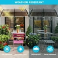 thumbnail image 3 of WoofPaw Polycarbonate Door Window Awning, All Weather Rain Snow UV Protection Front Entry Canopy with Heavy Duty ABS Bracket for Residential & Commercial Exterior Use Brown Board  Black Bracket 80x40, 3 of 18