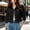 #0446-Black, variant on Women Solid Lapel Collar Button Pocket Cropped Denim Jacket 100% Cotton Versatile Daily Outerwear Coat Black XXL Gift