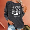 thumbnail image 1 of Meichang Sweat-Shirt pour Femmes Manches Longues Col Rond Pull Décontracté Raglan Confortable Sweat-Shirts Vintage Lettre Graphique, 1 of 6