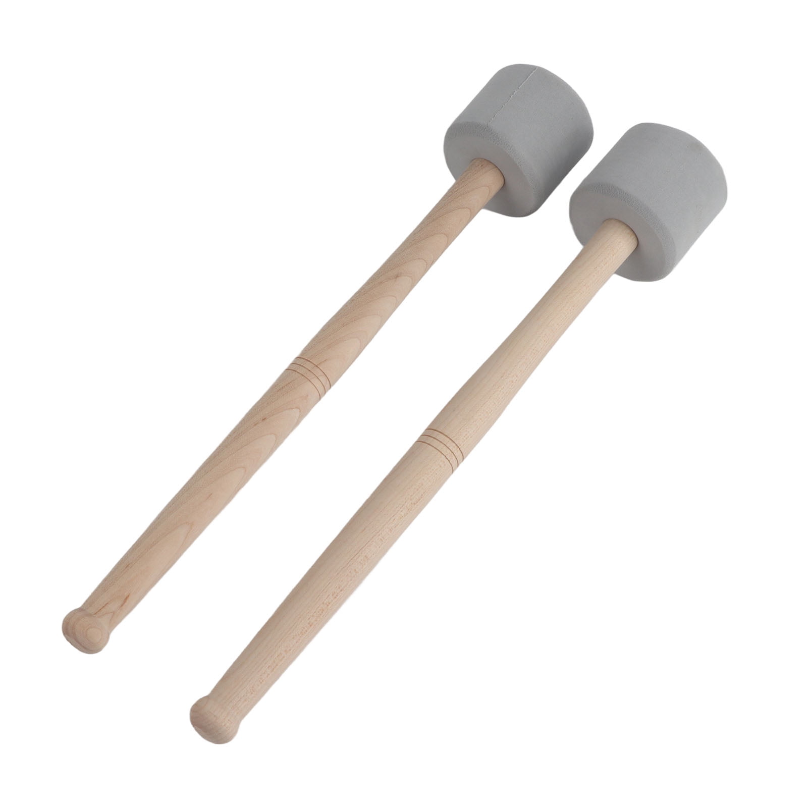 2PCS Bass Foam Drum Mallet Oak Handle EVA Foam Head Anti Slip Percussion Instrument Accessories
