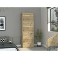 thumbnail image 5 of Depot E-Shop  Portugal Armoire, Light Oak & Black, 5 of 5