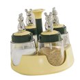 thumbnail image 4 of Salero giratorio para especias con tapa, botella aromatizante de vidrio para cocina, restaurante, hogar, verde, 4 of 10