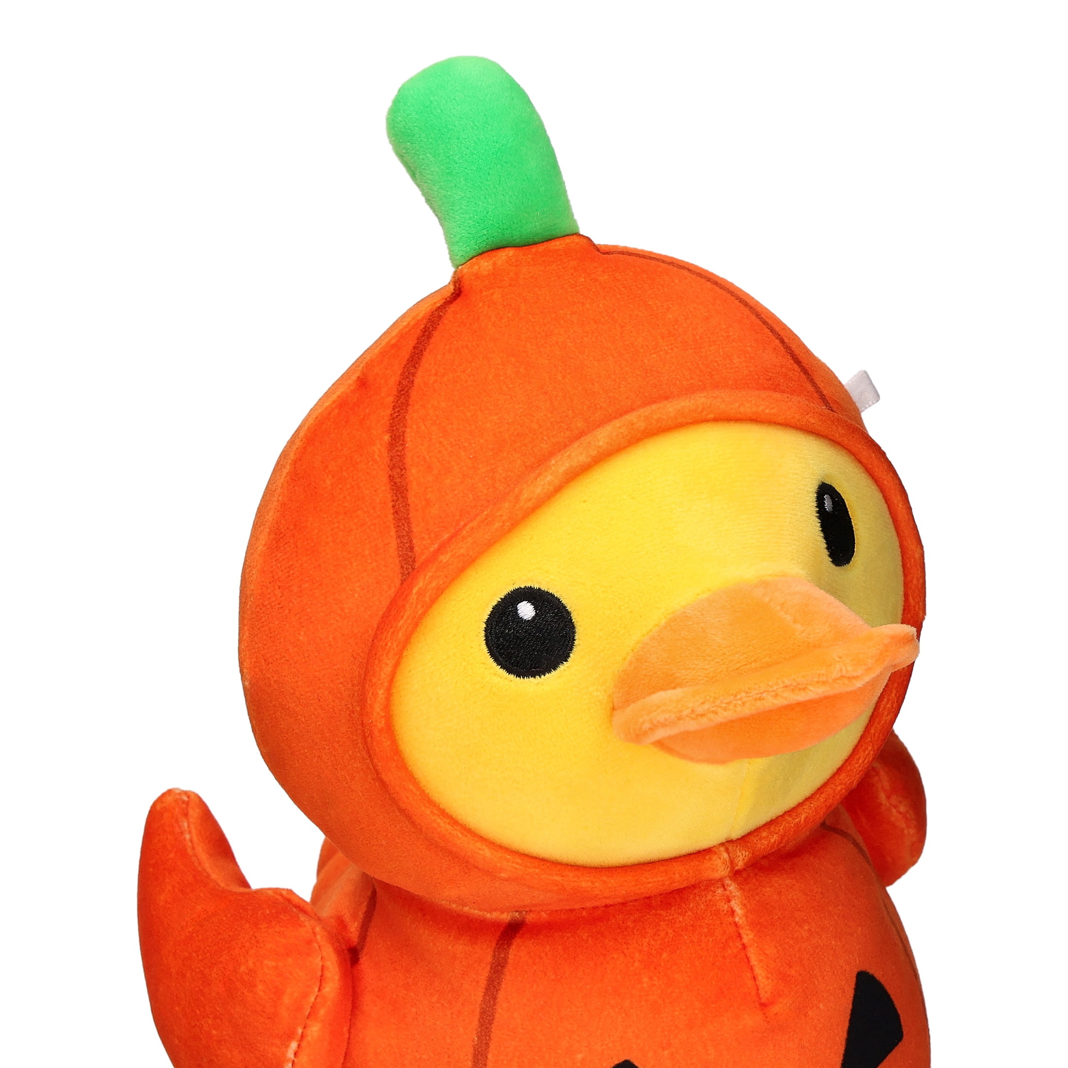 Jack-o'-Lantern Duck Plush, Orange and Yellow, 8.7", Halloween by Way To Celebrate