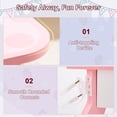 thumbnail image 6 of iRerts Kids Vanity Table and Chair Set, Princess Girls Vanity Set with Stool, 1-Drawer, 2 Desktop Storage Boxes, Cute Apple Print, Wooden Kids Vanity Set for Toddler, White, 6 of 10