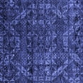 thumbnail image 1 of Ahgly Company Machine Washable Indoor Square Abstract Blue Modern Area Rugs, 6' Square, 1 of 4