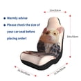 thumbnail image 3 of Uemuo Cute Mouse In Glasses Pattern Car Seat Covers for Front Seats Waterproof Seat Covers for Cars, Universal Auto Front Seats Protector Fits for Car-, 3 of 6