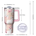 thumbnail image 2 of OBREWU Great Pyrenees Dog and Flower Tumbler with Handle and Lid,Great Pyrenees Dog and Flower 40oz Double Wall Vacuum Insulated Tumbler,Cups Gift for Women and Men, 2 of 7