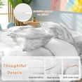 thumbnail image 2 of Abstract Marble Bedding Duvet Cover Set Full Size 4 Pieces Minimalist Art Back Texture Minimalist Art Bedding Set with Zipper Closure, 1 Comforter Cover 86x86 Inches 1 Flat Sheet & 2 Pillow Cases, 2 of 7