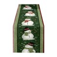 thumbnail image 2 of ZZkhGO Festive Christmas Table Runner, Vintage Striped Linen Tablecloth Art, Decor for Dining Room Party, 2 of 5