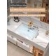 thumbnail image 3 of New Light Luxury Slate Bathroom Cabinet Intelligent Induction Double Washbasin Full Sets Solid Wood Furniture Custom Wash Table My Lux Decor Round, 3 of 6