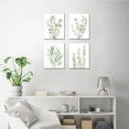 thumbnail image 5 of Drsoum Botanical Eucalyptus Light Green Boho Plant Canvas Framed Wall Art Decor 8"x 10" Set of 4, 5 of 7