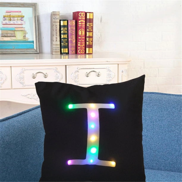 onlyliua ¡ ¡Descuentos de Temporada! Funda de Almohada Luminosa con Letras Funda de Almohada Luminosa con Led Funda de Almohada Navideña para Sofá