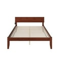 thumbnail image 4 of Leo & Lacey Transitional Solid Wood Queen Platform Bed w/ USB Charger in Walnut, 4 of 6