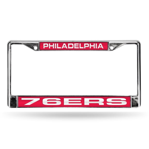 Philadelphia Basketball 76ers Chrome Metal License Plate Frame Holder