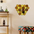 thumbnail image 4 of 5 Styles Queen Honey Bee Suncatcher Decor Happy Bee Day Sign Door Hanger Bee Suncatcher Honeycomb Hanging Decor Bumble Bee Hive Decor for Farmhouse Garden Party Supplies, 1Pc ,Acrylic, 4 of 7