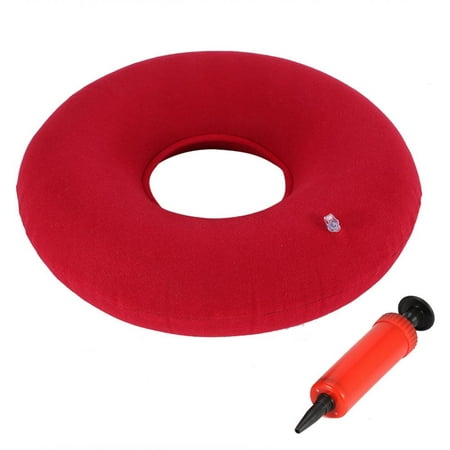 Ashata Inflatable Round Chair Pad Hip Support Hemorrhoid Seat Cushion With Pump(Red), Haemorrhoids Cushion, Chair