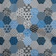 thumbnail image 1 of oneOone Polyester Lycra Blue Fabric Geometric Diy Clothing Quilting Fabric Print Fabric By Yard 56 Inch Wide, 1 of 6