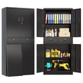 thumbnail image 5 of Cjf Metal Storage Cabinet with Locking Doors, 71 inch Tall Garage Locker, 5 Adjustable Shelves, Steel Cabinet for Office, Garage, Home, 5 of 10