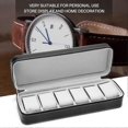 thumbnail image 3 of 6 Slot Watch Box Portable Travel Zipper Case Collector Storage Jewelry Storage Box(Black), 3 of 5