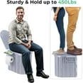 thumbnail image 4 of Camping Toilet, Portable Toilet for Adults, Portable Travel Folding Toilet with Lid and Paper Holder, Compact Potty for Car, Camp Toilet Portable Toilet for Camping, Hiking,Truck, RV, Beach, 4 of 16