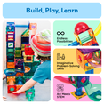 thumbnail image 5 of PICASSO-TILES Marble Run Magnetic Tiles for Kids,  71PC STEM Building Blocks Educational Race Track Toy Set, 5 of 12