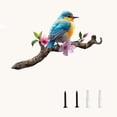 thumbnail image 2 of Unbranded Blue Colorful Bird On Cherry Blossom Branch Wall Sculptures, 2 of 8