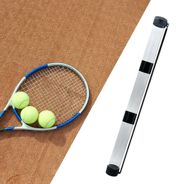 Recuperador de pelotas de tenis, recogedor de pelotas de tenis, tubo , ligero, portátil, gran capacidad, sostiene 17-21 pelotas con correa