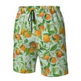 thumbnail image 5 of Kdxio Tangerine Pattern Mens Casual Shorts - Drawstring Summer Beach Sports Shorts for Men, 5 of 9