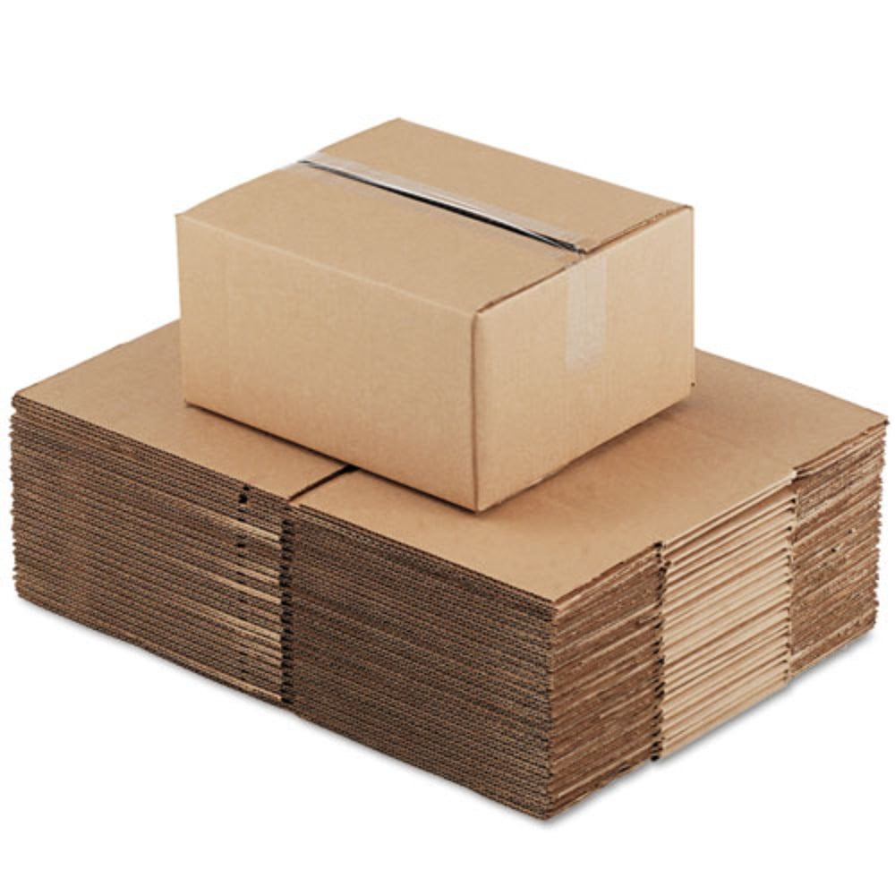 General Supply Brown Corrugated - Fixed-Depth Shipping Boxes, 12l x 10w x 6h, 25/Bundle -UFS12106