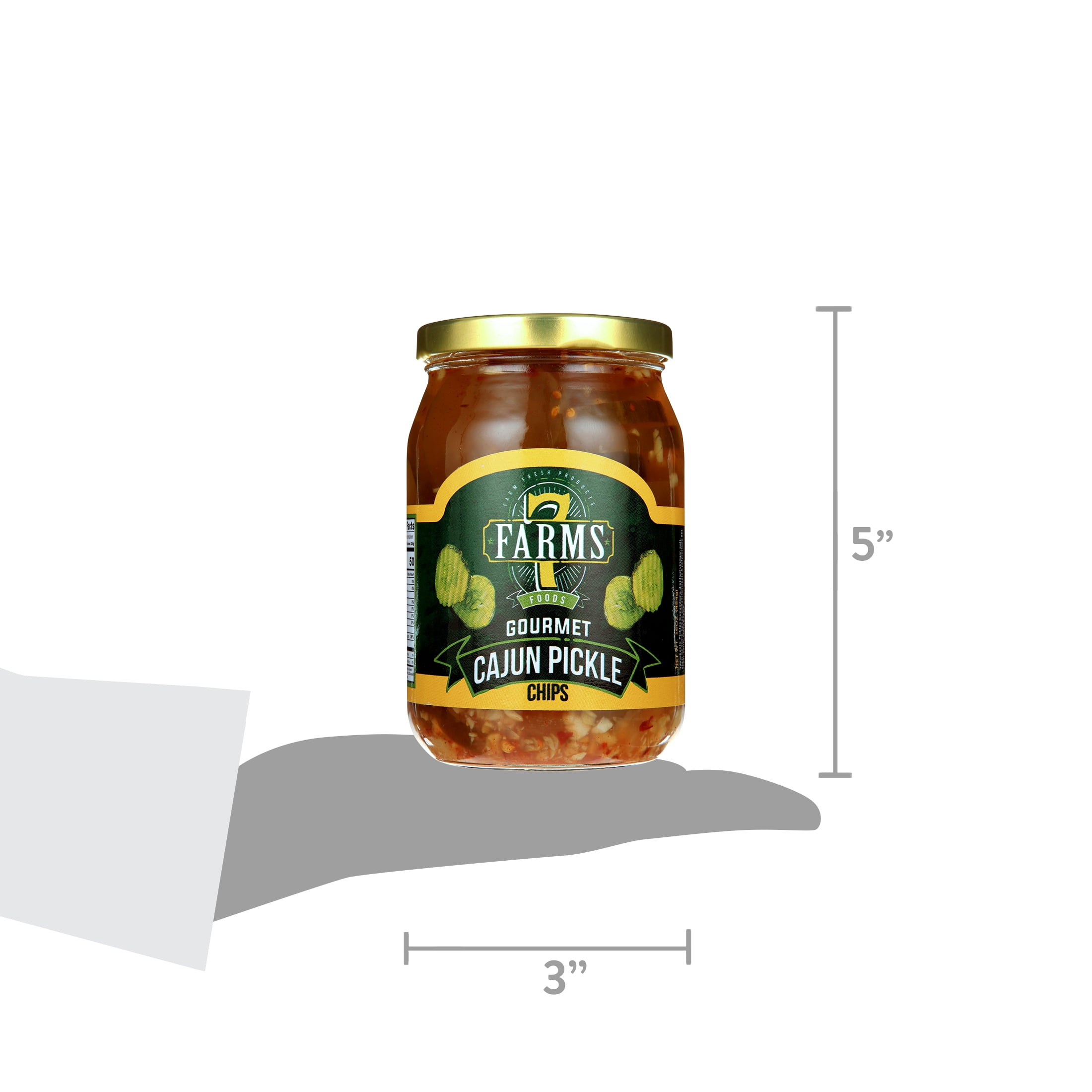 7Farms Cajun Pickle Chips, 16 oz