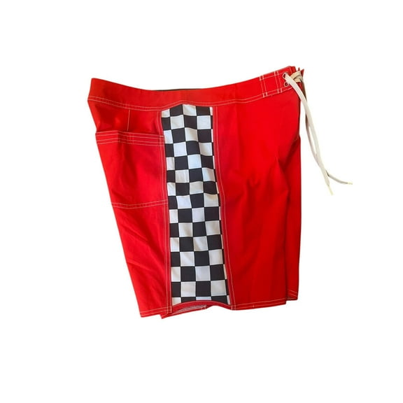 Quiksilver Men original Arch 18" board Shorts red/Checker Size 36