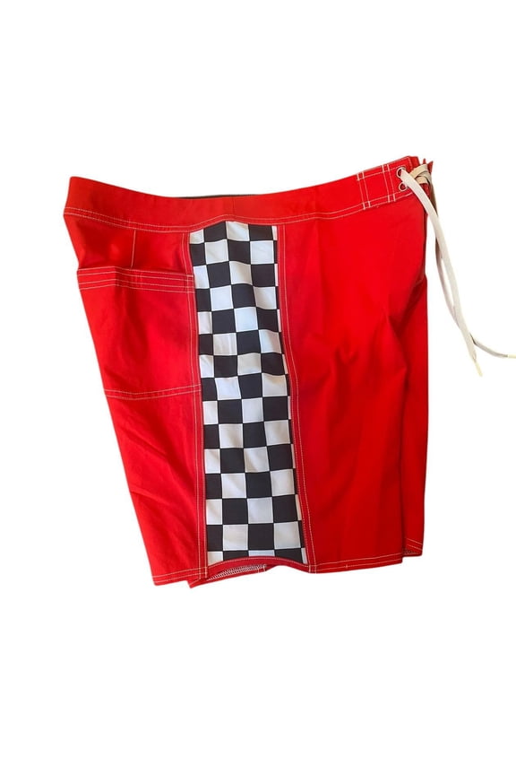 Men original Arch 18" board Shorts red/Checker Size 36
