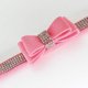 thumbnail image 2 of Collar de perro con pajarita y cristales brillantes, deslumbrante y suave, para perros pequeños con correa, rosa, talla XL, 2 of 5
