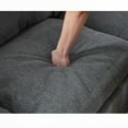 thumbnail image 4 of [Modern Minimalist Linen 5-seat Sectional Sofa with Wireless Charging & Cup Holders], 4 of 26