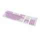 thumbnail image 5 of Juego de teclas de teclado mecánico 108 piezas Teclas de teclado Fácil de instalar Teclas retroiluminadas de dos colores para teclados mecánicos 104 Blanco Púrpura Claro CUTICAT Teclas, 5 of 8