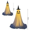 thumbnail image 6 of jiaroswwei Halloween Ghost Decoration Outdoor Spooky Standing, Ghost with Witch Hat Halloween Party Decor for Porches Yards Gardens Lawn, 6 of 8
