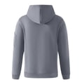 thumbnail image 4 of Breezora Men Color Block Hooded Pullover Sweatshirt with Side Packs Fall Winter Casual Street Style Soft Fleece Jacket for Urban Wear L Size Grey, 4 of 7