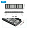 thumbnail image 2 of Unique Bargains Housse de Grille d'Aération Rectangulaire 16"x4" 2 Pcs Housse de Ventilation de Porte à Persiennes avec Vis pour Armoire Noir, 2 of 7