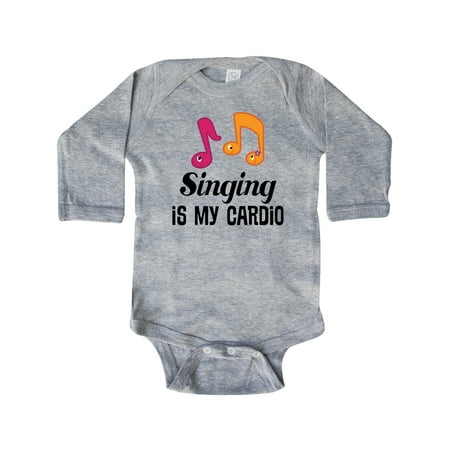 

Inktastic Singing is my Cardio Choir Music Gift Baby Girl Long Sleeve Bodysuit