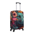 thumbnail image 3 of Haiem Colorful Flower Dog A Luggage Cover Printed Suitcase Covers for Luggage Elastic Washable Suitcase Protector Fits 18-32 Inch Luggage-Large, 3 of 9